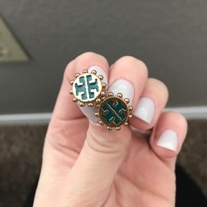 Tory Burch logo earrings